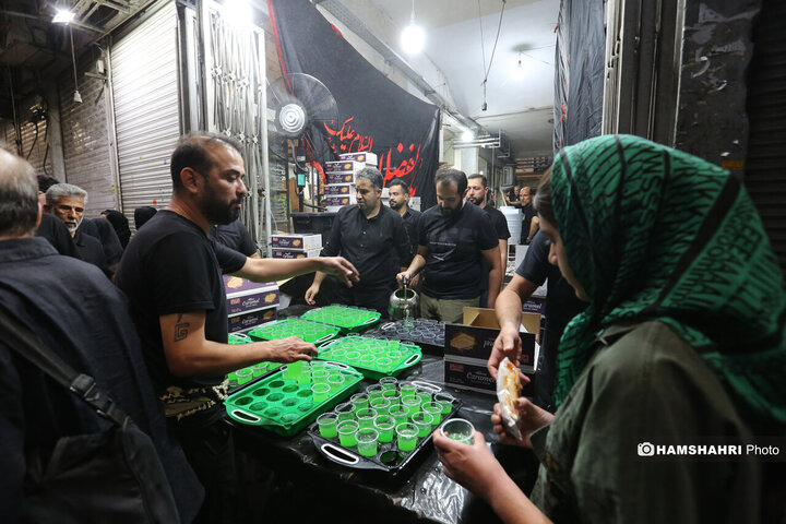 آیین عزاداری تاسوعای حسینی در بازار بزرگ تهران