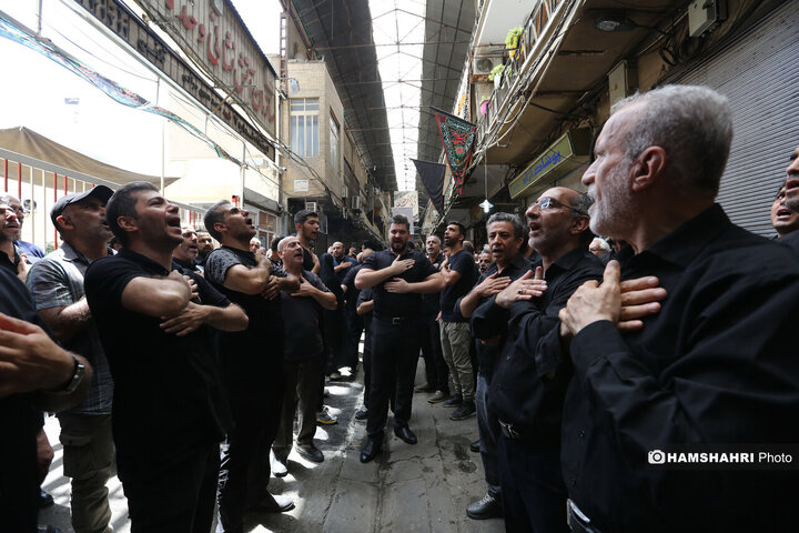 آیین عزاداری تاسوعای حسینی در بازار بزرگ تهران