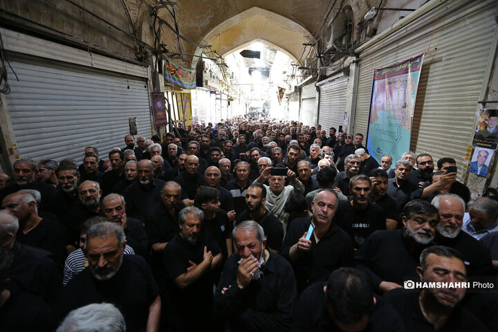 آیین عزاداری تاسوعای حسینی در بازار بزرگ تهران