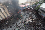 مراسم عزاداری ظهر عاشورا در چهارراه گلوبندک