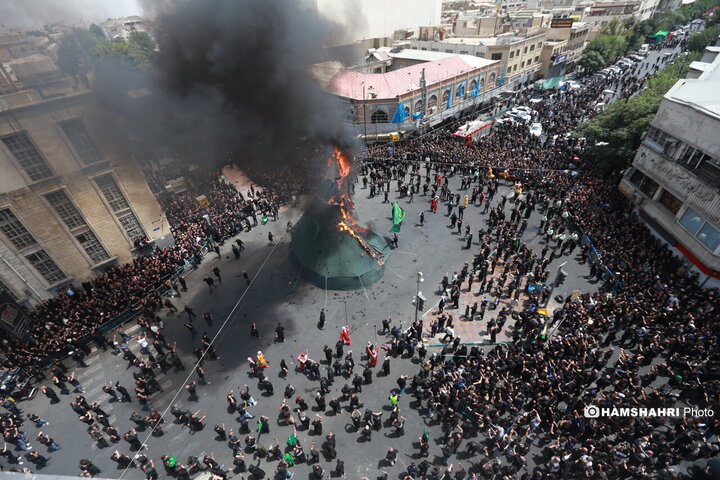 مراسم عزاداری روز عاشورا - چهارراه گلوبندک