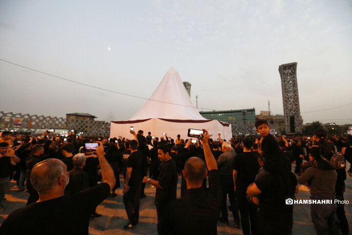 خیمه سوزان عصر عاشورا در میدان امام حسین (ع)