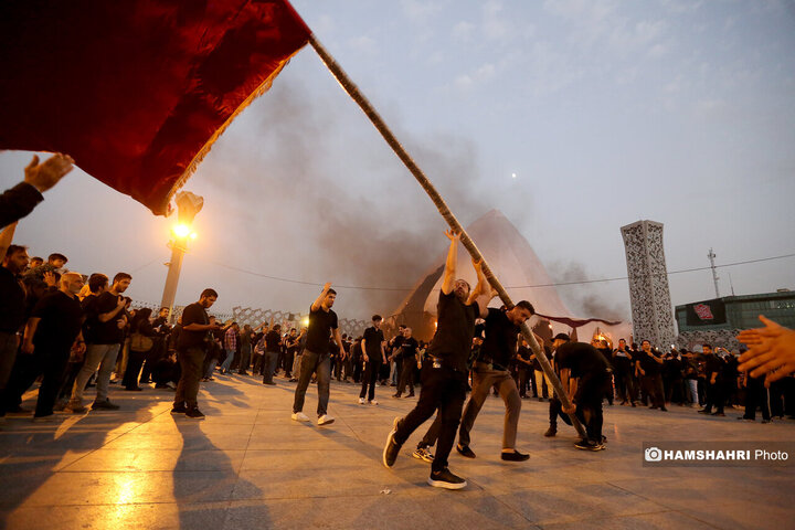خیمه سوزان عصر عاشورا در میدان امام حسین (ع)