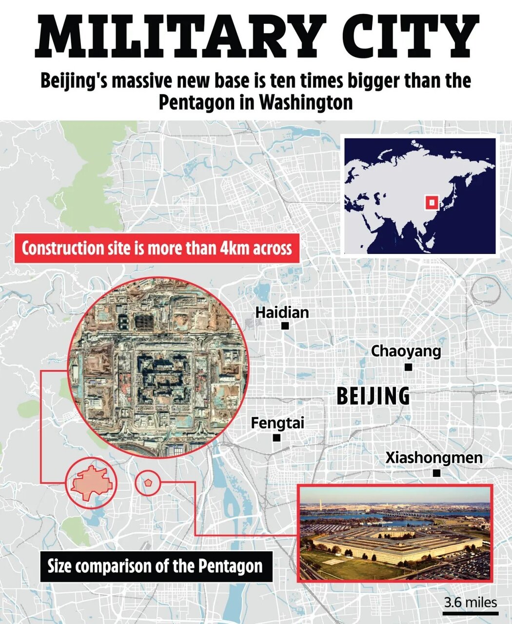 لو رفتن ابر پایگاه نظامی چین برای جنگ جهانی سوم | این شهر زیرزمینی ۱۰ برابر بزرگتر از پنتاگون است + عکس