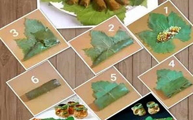 آموزش انواع روشهای پیچیدن برگ دلمه، از سیگاری تا بقچهای