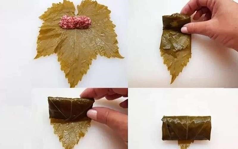 آموزش انواع روشهای پیچیدن برگ دلمه، از سیگاری تا بقچهای