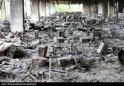 فیلم دیده نشده از لحظات اولیه پس از حمله موشکی به ساختمان شیشه‌ای صداوسیما + ویدئو