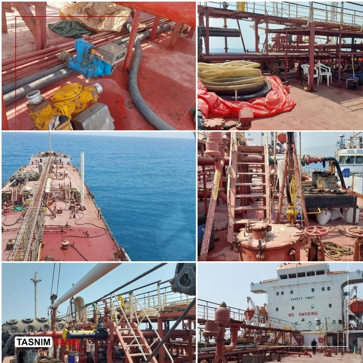 تصاویر توقیف کشتی نفتکش خارجی به اتهام حمل سوخت قاچاق