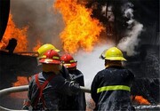 حریق در واحد ۷۰ پالایشگاه آبادان + ویدئو