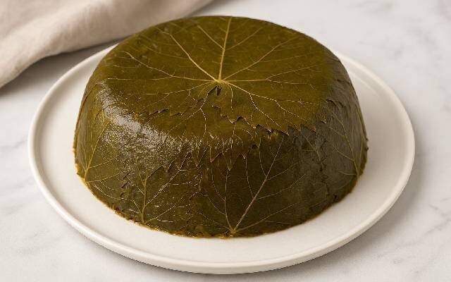 کیک دلمه برگ مو؛ غذای شیک و خوشمزه بدون پیچیدن برگ دلمه