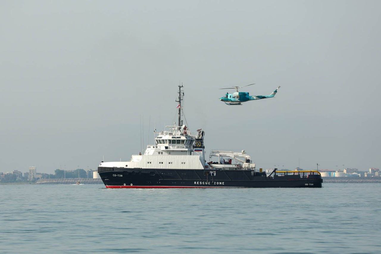 شناور روسیه وارد دریای خزر شد | تصاویر