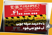 با ۲۰ درصد صرفه جویی آب قطع نمی شود