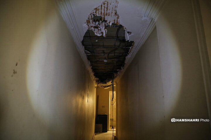 منازل مسکونی خسارت دیده در جنگ تحمیلی ۱۲ روزه اطراف اوین