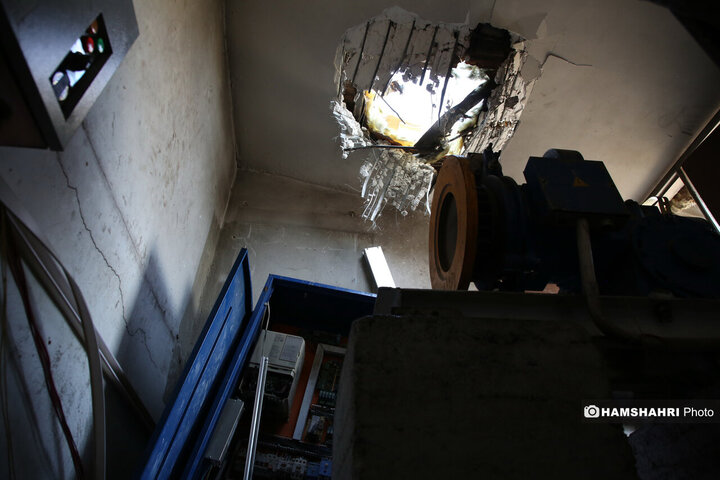 منازل مسکونی خسارت دیده در جنگ تحمیلی ۱۲ روزه اطراف اوین