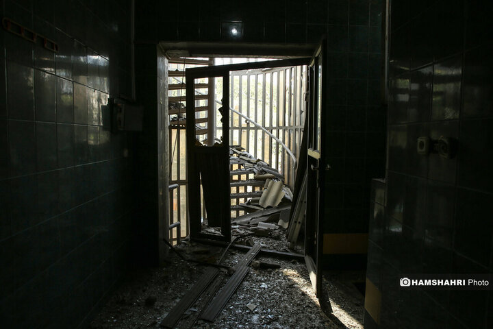 منازل مسکونی خسارت دیده در جنگ تحمیلی ۱۲ روزه اطراف اوین