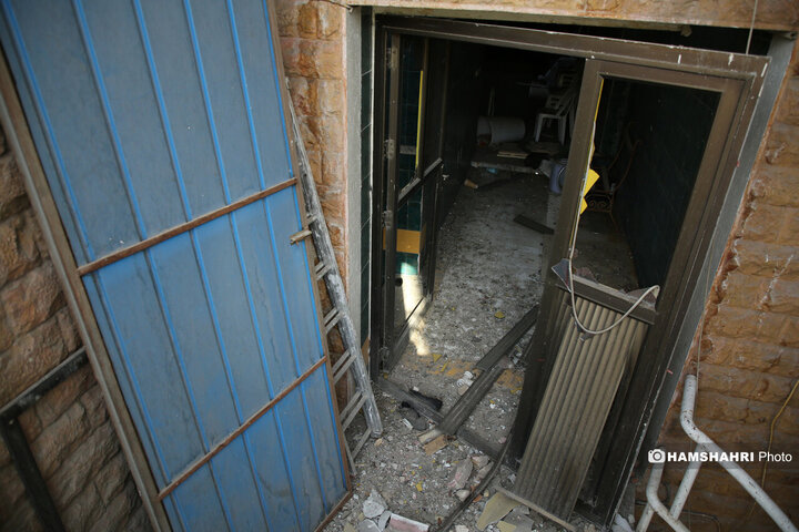 منازل مسکونی خسارت دیده در جنگ تحمیلی ۱۲ روزه اطراف اوین