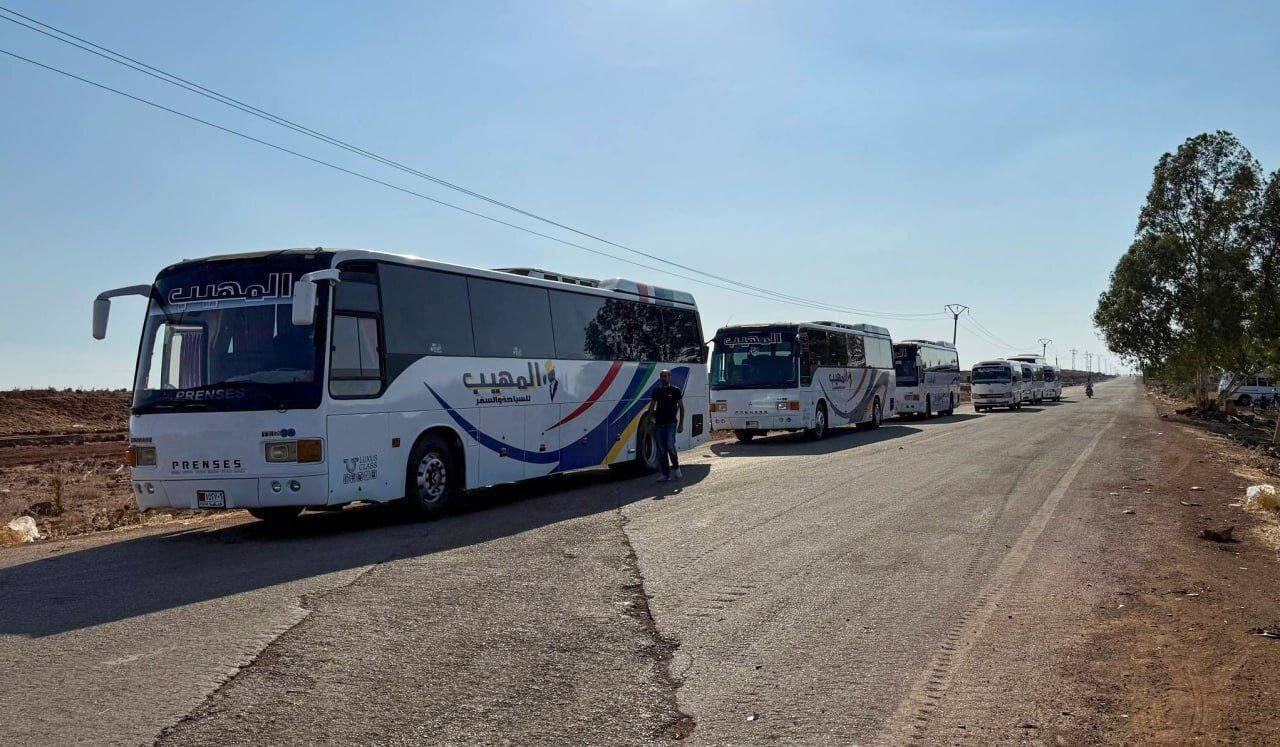 تخلیه ساکنان غیردروزی از سویداء سوریه | تصاویر