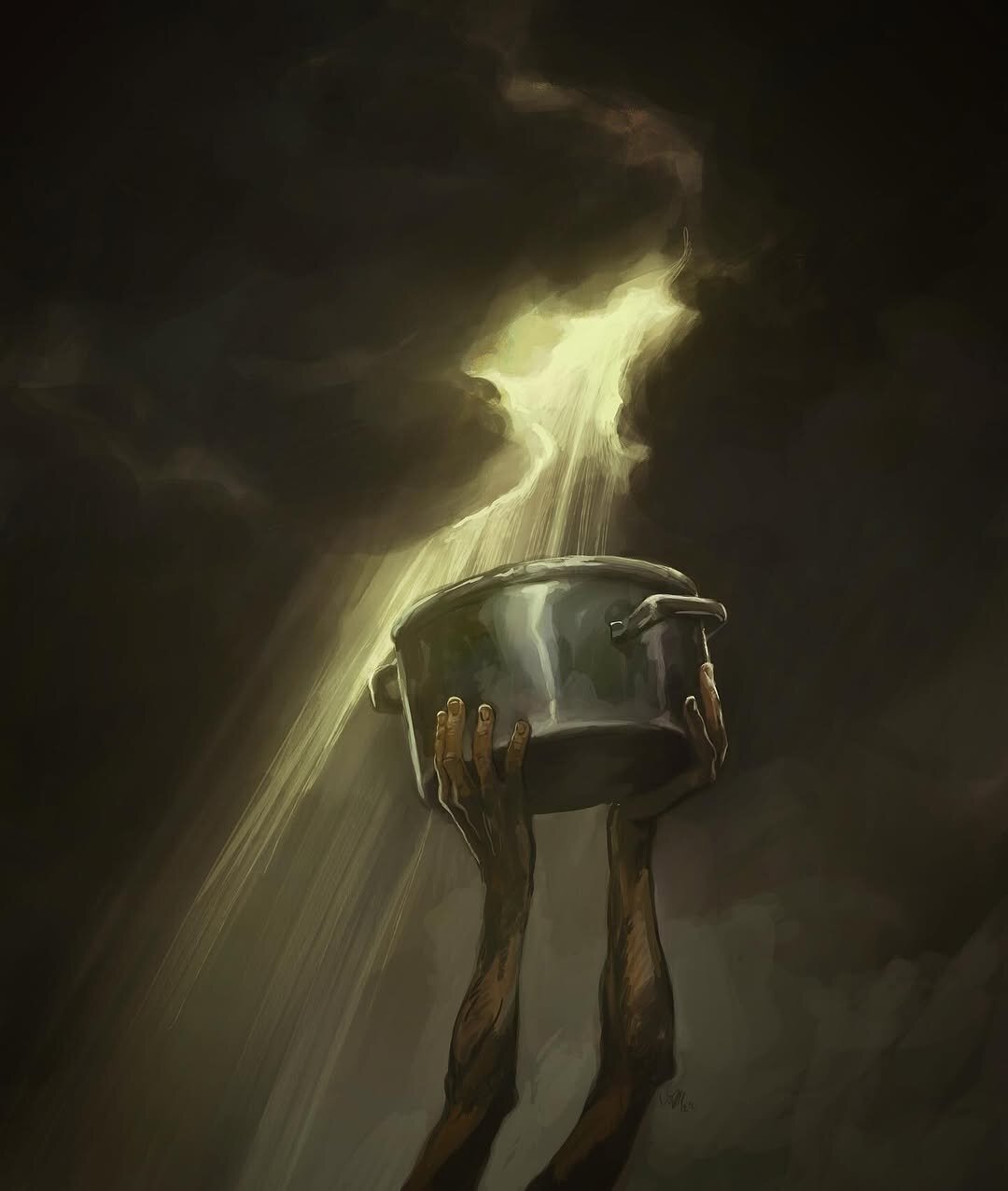 اثر جدید روح‌الامین برای گرسنگی مردم غزه | عکس