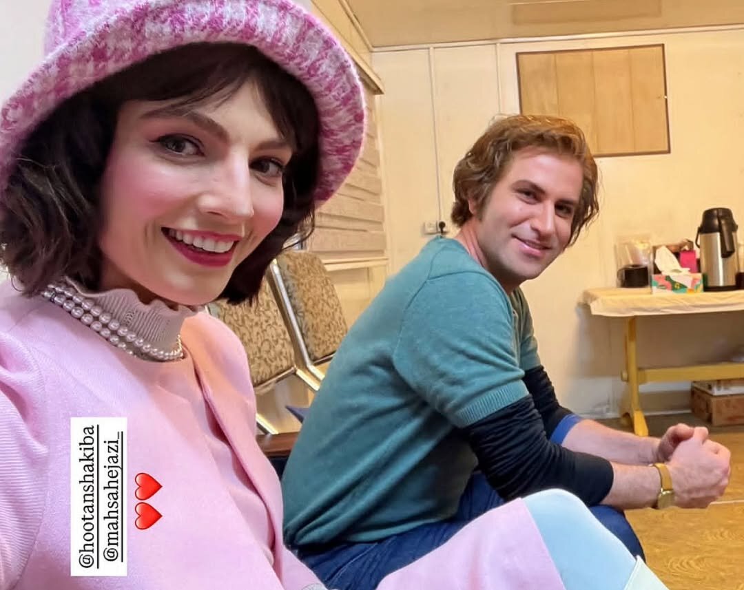 عکس دو نفره «شیرین» و «امیر» در پشت صحنه سریال تاسیان