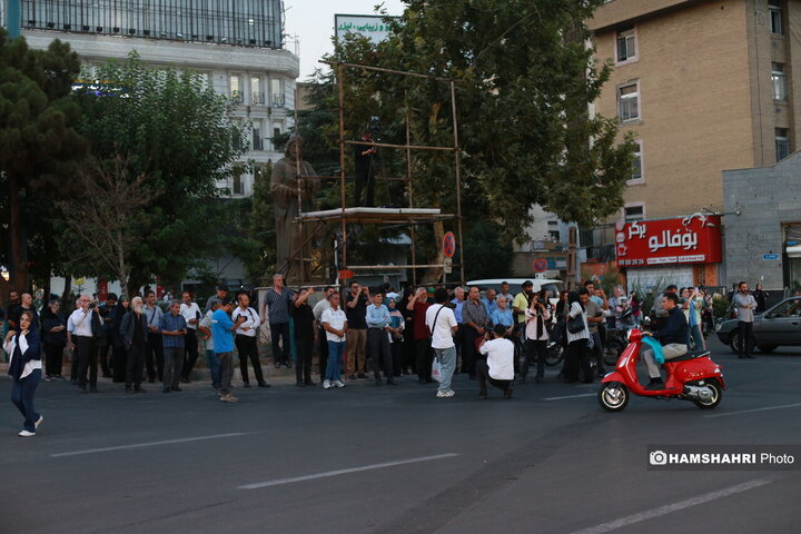 آیین رونمایی از مجسمه ی برنزی آرش کمانگیر