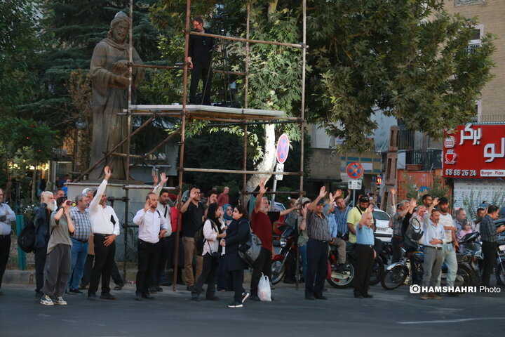 آیین رونمایی از مجسمه ی برنزی آرش کمانگیر