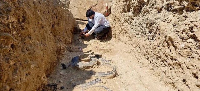 کشف مقبره ۳۸۰۰ ساله یک جنگجو در آذربایجان | عکس