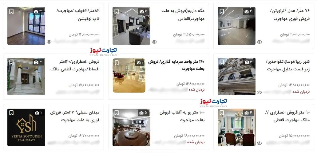 فروش فوری مسکن به دلیل مهاجرت از ولنجک تا چیتگر ؛ لاکچری نشینان فروشنده شدند؟ | قیمت خانه در مناطق شمالی پایتخت را ببینید