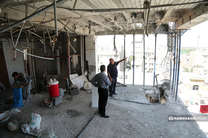 مرمت واحد مسکونی مورد حمله اسرائیل