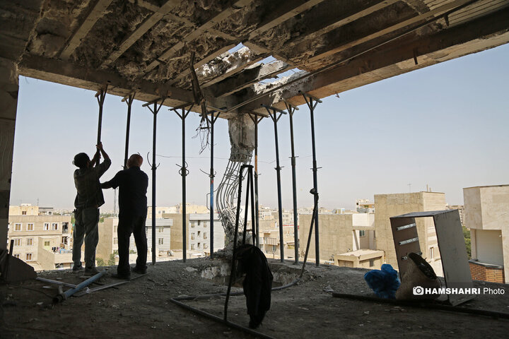 مرمت واحد مسکونی مورد حمله اسرائیل