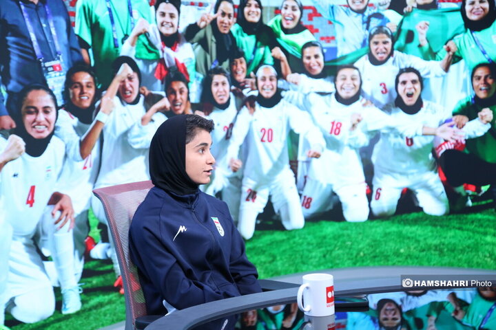 نگین زندی بازیکن تیم فوتبال زنان تیم ملی
