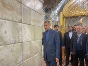 ویدئویی از زیارت شهید عبداللهیان از حرم حضرت رقیه(س)