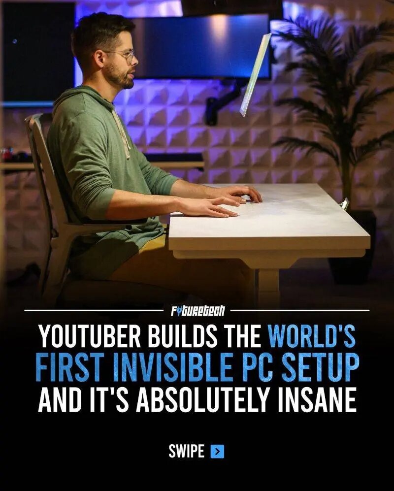 ساخت کامپیوتر نامرئی توسط یک یوتیوبر | عکس