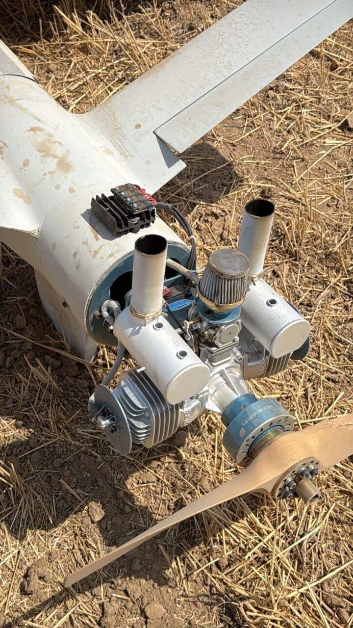 تصاویر سقوط پهپاد مسلح حامل بمب در نزدیکی اربیل عراق