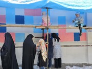 نقش های تازه بر دیوارهای آسیب دیده+ تصاویر