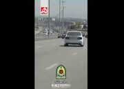 سرعت دیوانه وار خودروی ماکسیما در بزرگراه | ویدئو