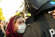 چشم در چشم پلیس؛ برخورد وحشیانه با حامیان فلسطین درآلمان | تصاویر