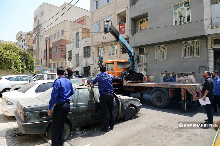جمع آوری ماشین های اسقاطی از سطح شهر
