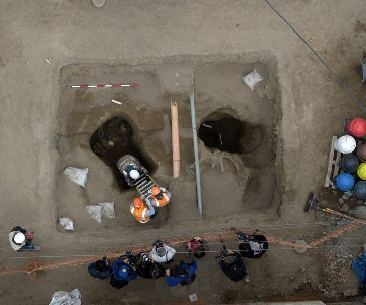 کشف مقبره هزار ساله «مردگان نشسته» | عکس