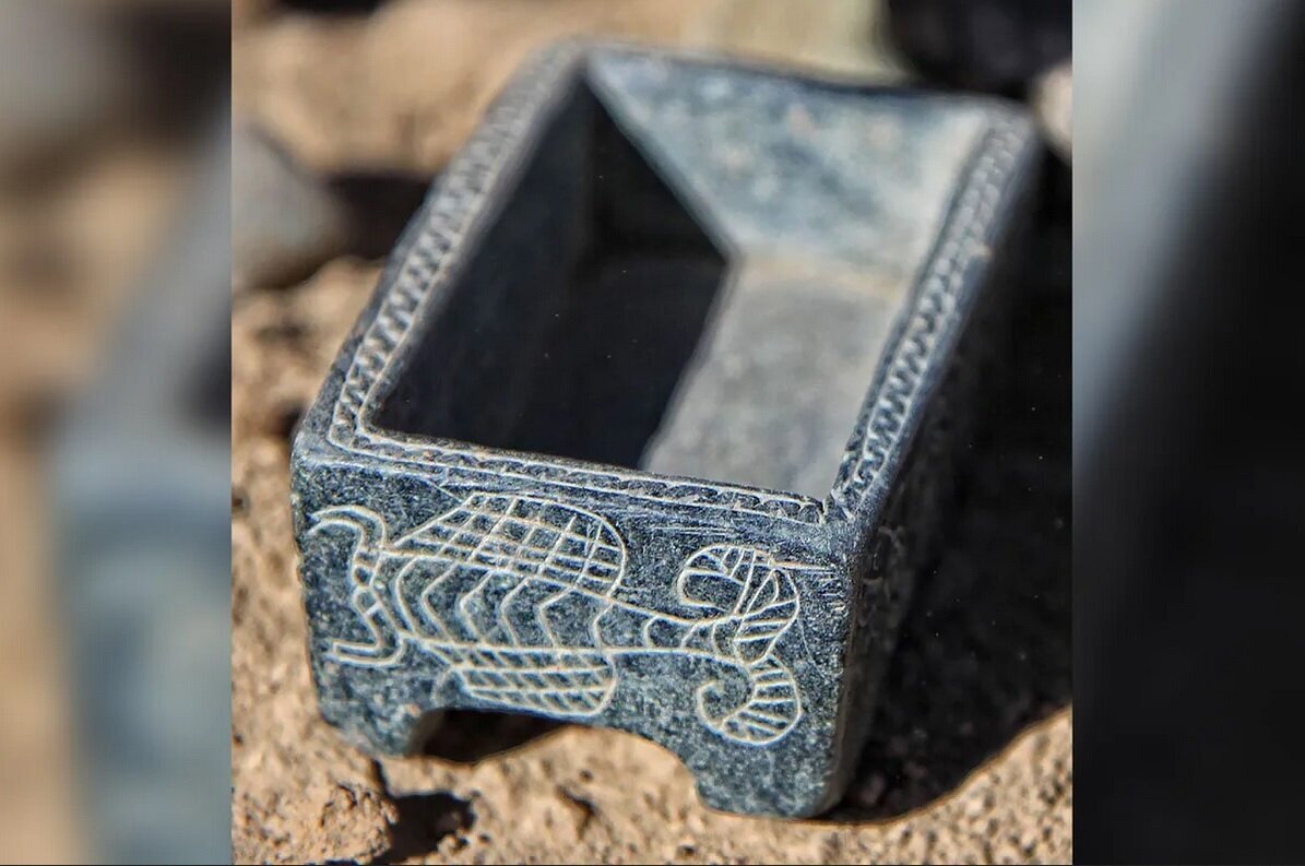 جعبه آرایش حیرتانگیز با نقش مار و عقرب! | کشف گور اشرافی ۳ هزار ساله در خراسان