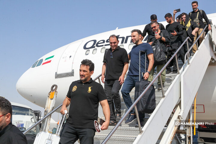 حضور ورزشکاران و قهرمانان ملی در پیاده روی اربعین حسینی