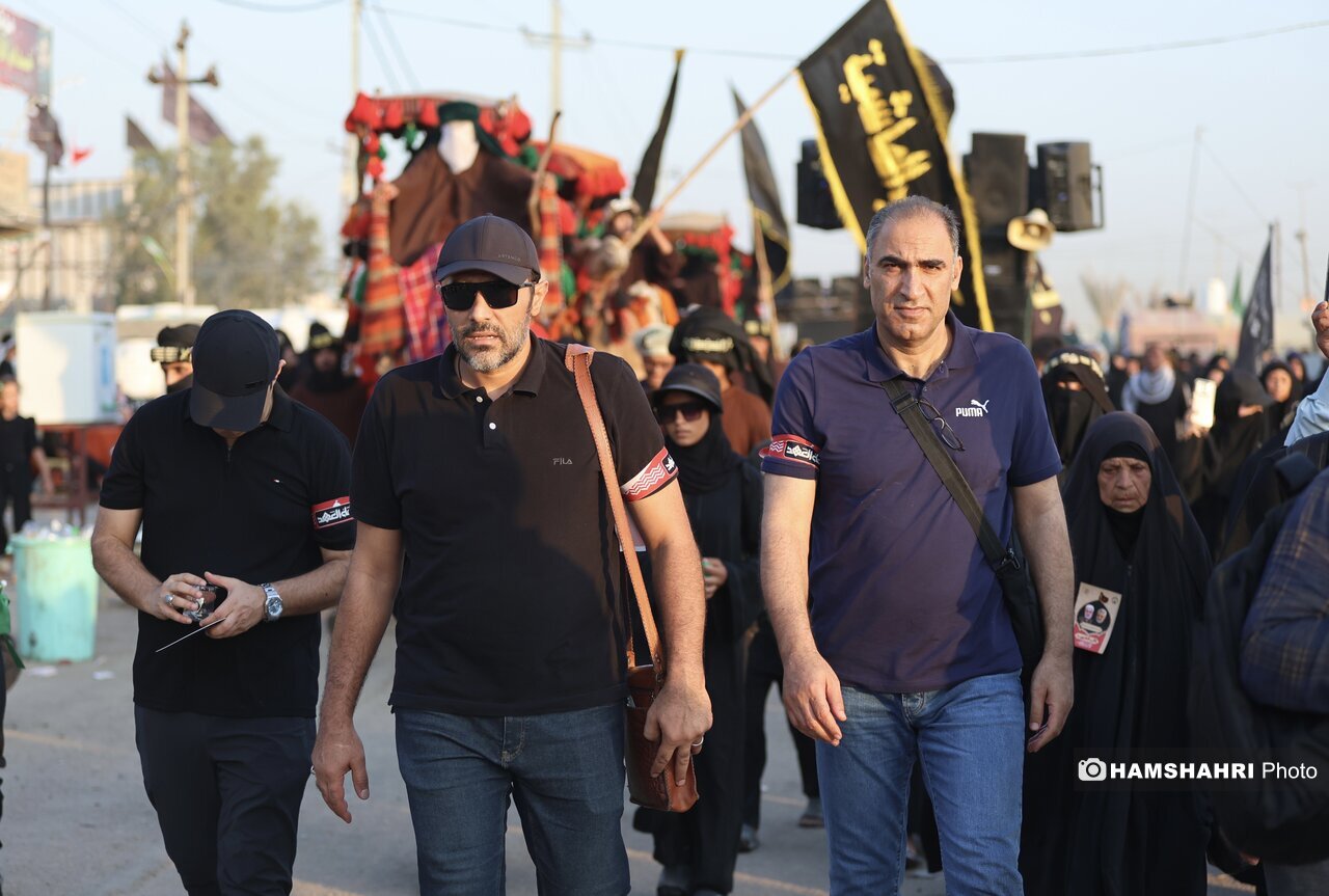 حضور متفاوت چهرههای نامدار ورزشی در مسیر پیادهروی اربعین