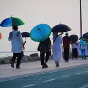 راهکار هوشمندانه بندرعباسی ها برای فرار از گرما + تصاویر 