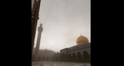 تصاویری از طوفان شن در اطراف حرم حضرت زینب (س)