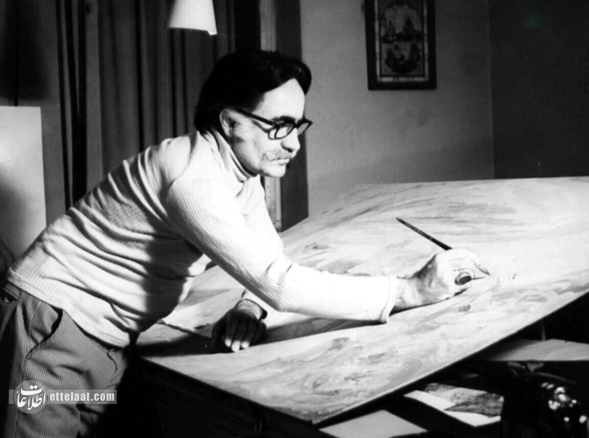 عکس‌های جوانی استاد فرشچیان در سال ۱۳۵۵