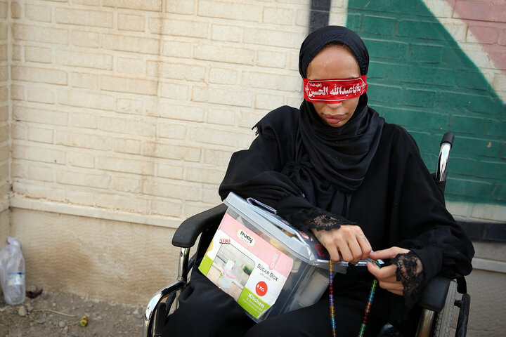 عاشقان اباعبدالله الحسین(ع) در مسیر پیاده روی کربلا