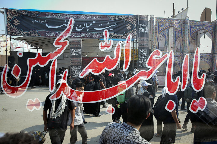 عاشقان اباعبدالله الحسین(ع) در مسیر پیاده روی کربلا