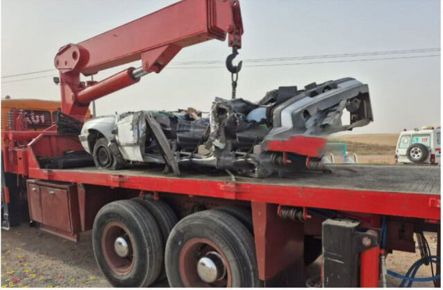 تصاویری از لحظه تصادف دادستان گناباد | حجت الاسلام علیزاده همراه خانواده بر اثر تصادف جان باختند