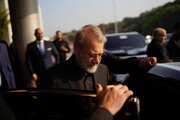 فریاد «خوش آمدید، خوش آمدید» لبنانی ها خطاب به لاریجانی | ویدئو
