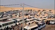 فرود اضطراری بالگرد ارتش عراق در پایانه مسافربری در کربلا + ویدئو