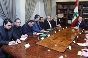 دیدار مهم لاریجانی با جوزف عون + ویدئو | رایزنی با نبیه بری در پارلمان لبنان